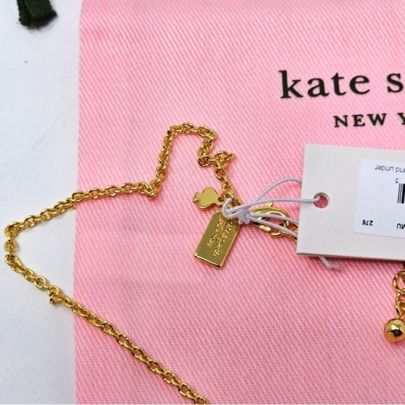 Kate Spade gold plated putting on the ritz necklace NWT - Picture 4 of 5